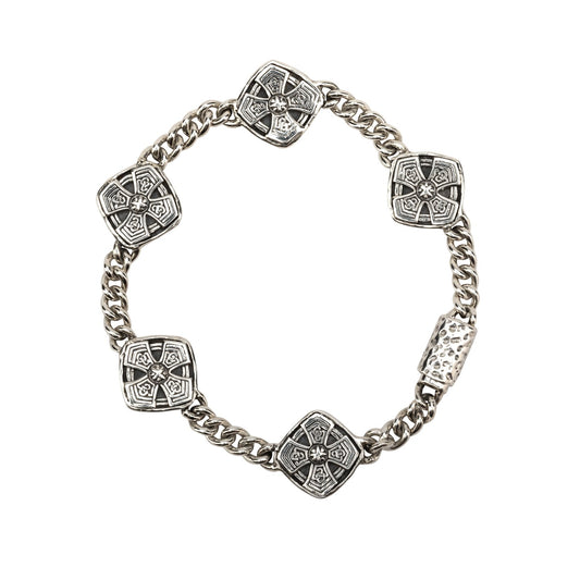 Petrichor Cushion Cross Bracelet