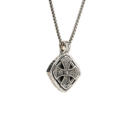 Petrichor Large Cushion Celtic Cross Pendant