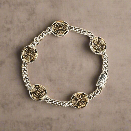 Petrichor Oval Cross Bracelet