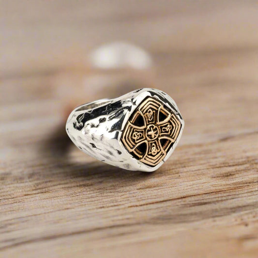 Petrichor Celtic Cross Cushion Ring