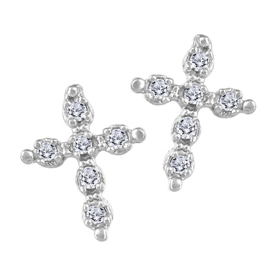My Baby Rocks - Diamond Cross Earrings