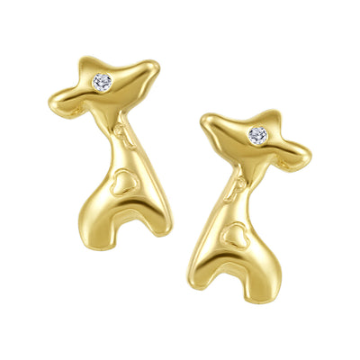 My Baby Rocks - Diamond Giraffe Earrings