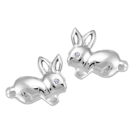 My Baby Rocks - Diamond Bunny Earrings