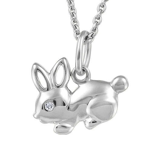 My Baby Rocks - Diamond Bunny Pendant