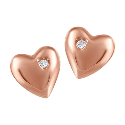 My Baby Rocks - Diamond Heart Earrings