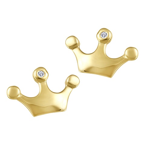 My Baby Rocks - Diamond Crown Earrings