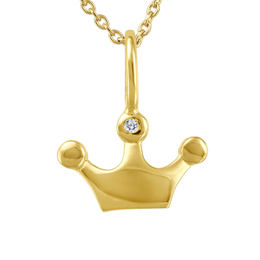 My Baby Rocks - Diamond Crown Pendant