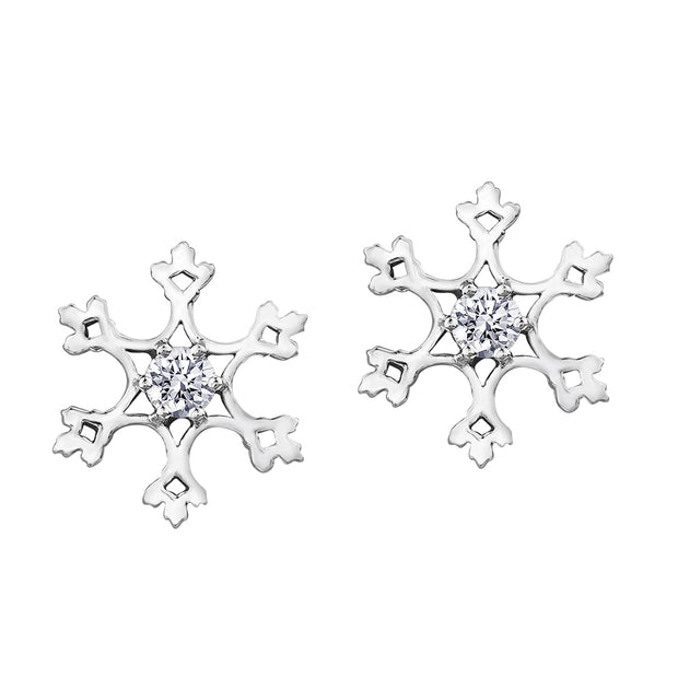 Snowflake Canadian Diamond Earrings