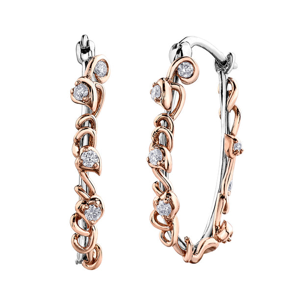 Intertwined Ivy Canadian Diamond Hoop Earrings