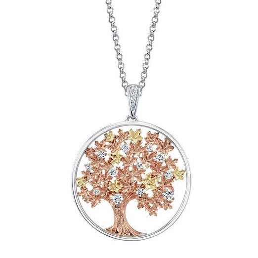 Falling Leaves Canadian Diamond Pendant