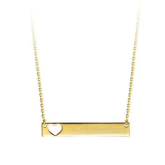 Horizontal Heart Bar Pendant