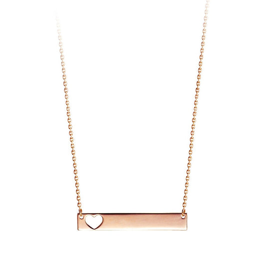 Horizontal Heart Bar Pendant