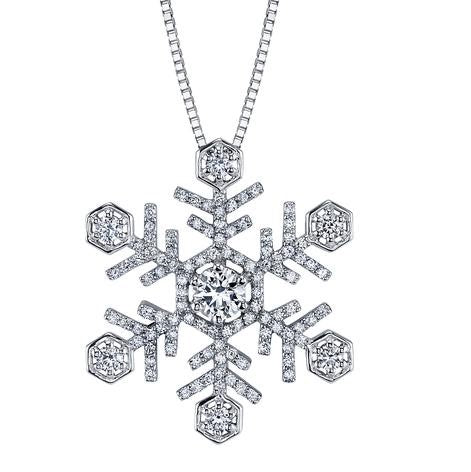 Snowflake Canadian Diamond Pendant