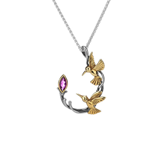 Gold Humming Bird Necklace