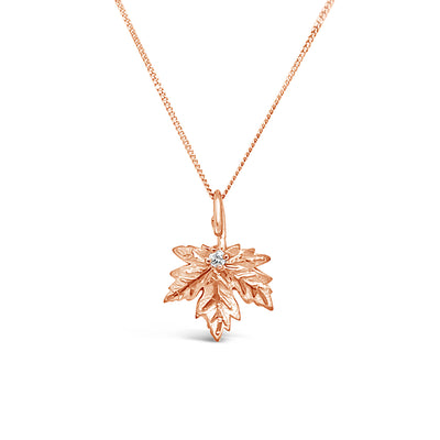 Diamond Maple Leaf Pendant