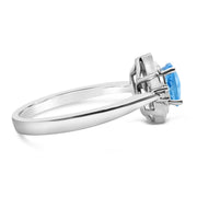 Art-Deco Blue Topaz Ring