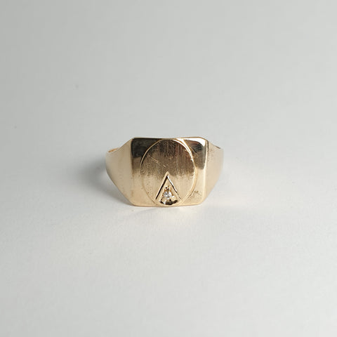 Men's Diamond Signet Ring