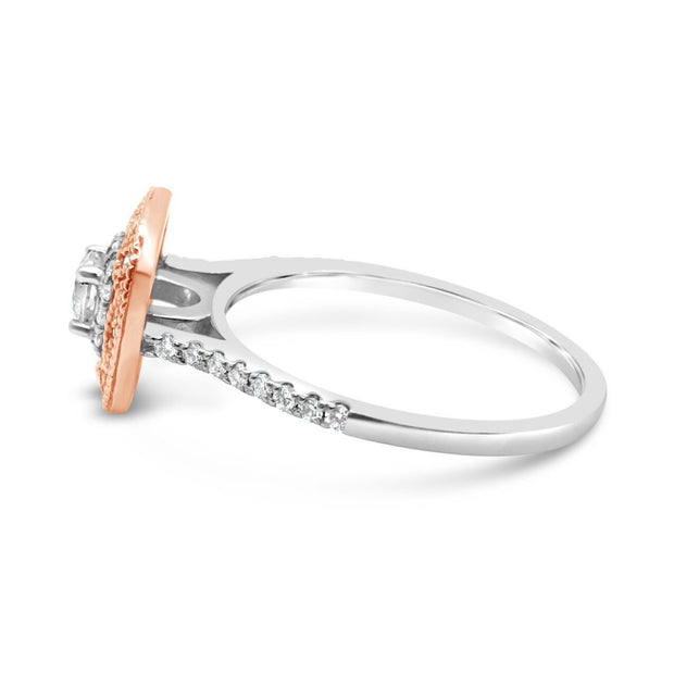 Rose Gold & White Gold Engagement Ring