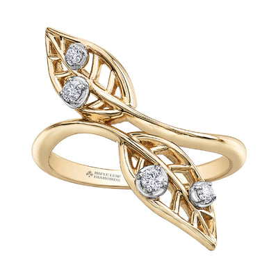 Canadian Diamond Willow Leaf Ring