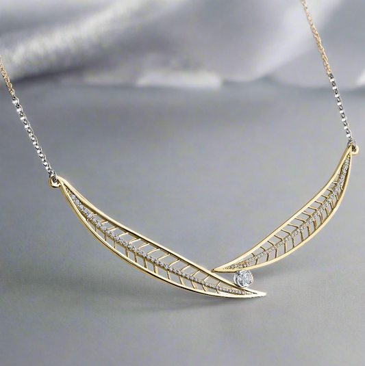 Canadian Diamond Willow Leaf Necklace