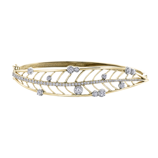 Willow Leaf Canadian Diamond Bangle